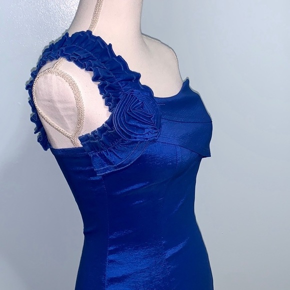 Blue Dress One Shoulder Size Small - Picture 6 of 16